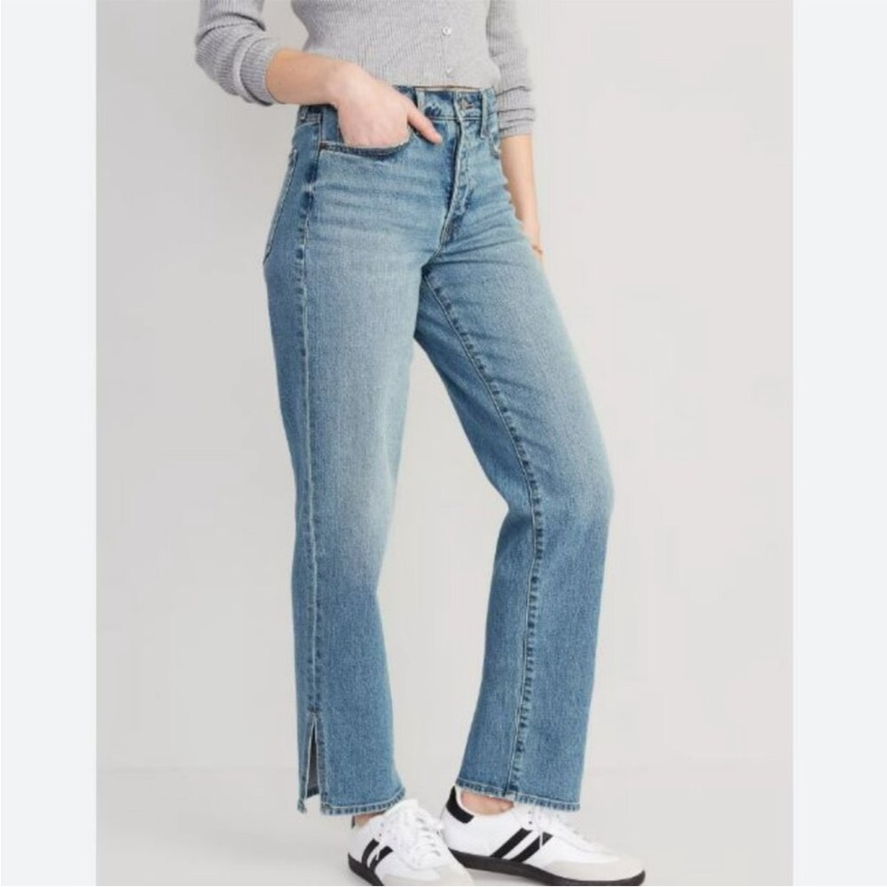 Old Navy High Waisted Button-Fly OG Loose Side Split Jeans